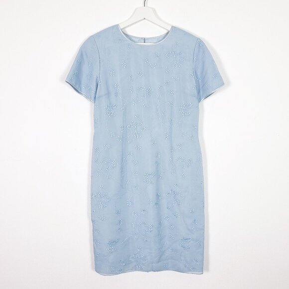 Talbots Embroidered Silk Mini Dress - Picture 1 of 7
